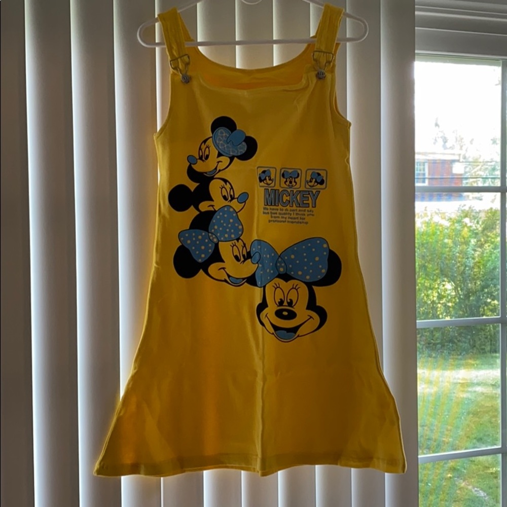 Vintage Minnie/Mickey Mouse overall buckle dress